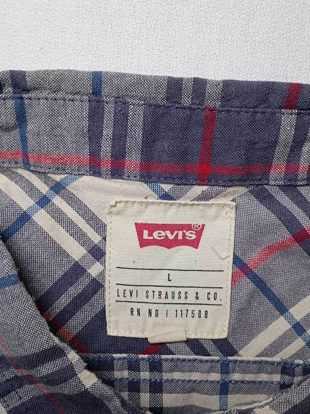 Levi's Mens Western Plaid Lightweight Button Up Flannel Shirt Large Multicolor